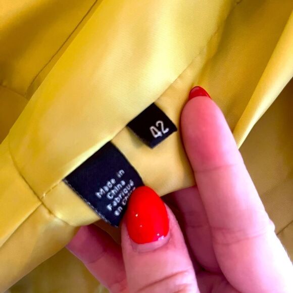 Sandra Angelozzi vintage chartreuse cap sleeve blazer jacket - Picture 7 of 11